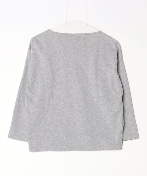 たけ  XLSAINT ロゴ入り グレー 長袖カットソー green label relaxing（グリーンレーベルリラクシング） 長袖