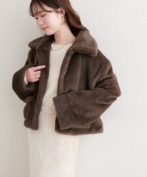 natural couture コート アウター フェイクファーショートコート
