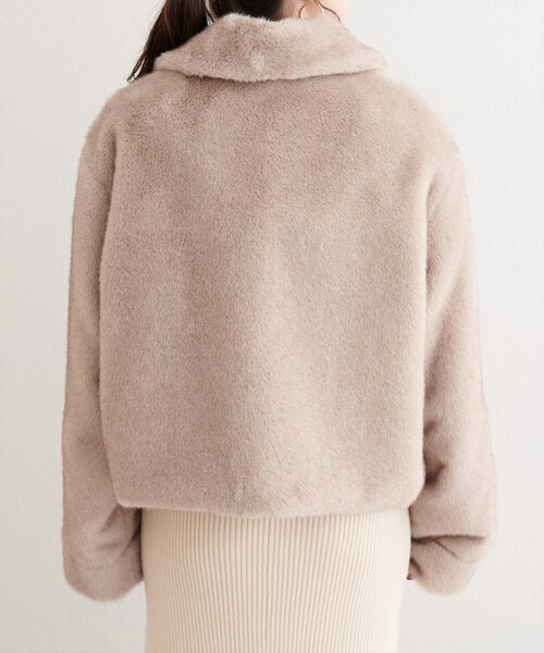 natural couture コート アウター フェイクファーショートコート