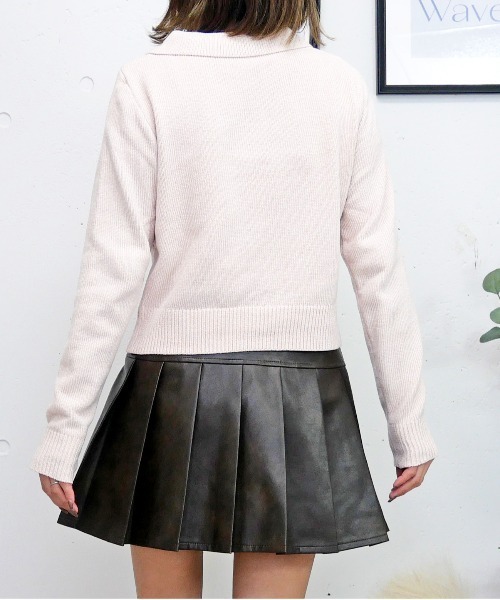 FUN ニット セーター アーガイルジップニット レディース : ZOZOTOWN