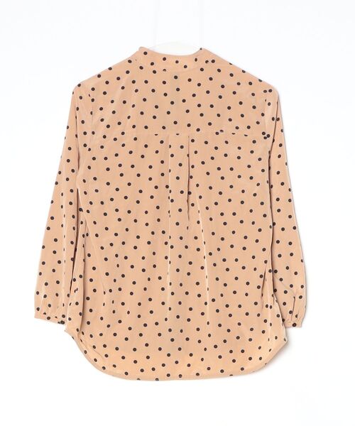 「qualite」 ドット柄長袖シャツ - ベージュ レディース_画像2