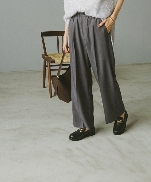 「GLOBAL WORK」 イージーパンツ MEDIUM チャコールグレー レディース_画像6