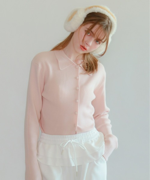 mic by Olu. ニット セーター 「 ZOZOTOWN限定 」リブラインポロニット