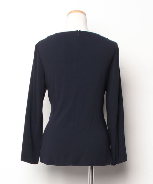 「theory luxe」 長袖ブラウス 40 ネイビー レディース_画像2