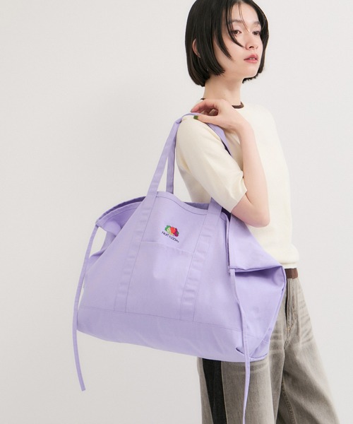紫色　トートバッグ 大 FRUIT OF THE LOOM（フルーツオブザルーム） トートバッグ 「FRUIT OF