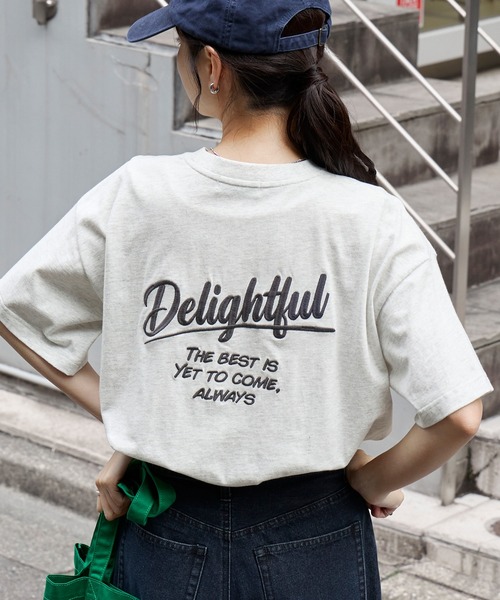 MONO-MART（モノマート） tシャツ 半袖 カレッジロゴ刺繍 サイド