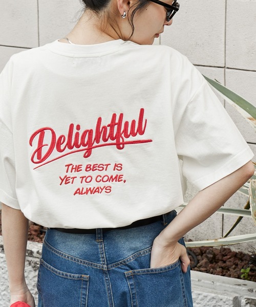 MONO-MART（モノマート） tシャツ 半袖 カレッジロゴ刺繍 サイド