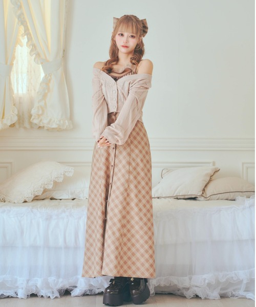 LAFARY（ラファリー） カーディガン ロゴプレート付きカーディガン