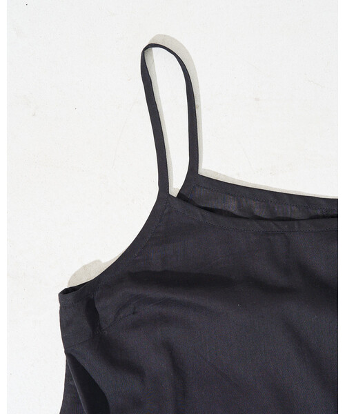 ワンピース 限定展開　インドボイル ハシゴレース ボタン ノースリーブ ワンピースの画像