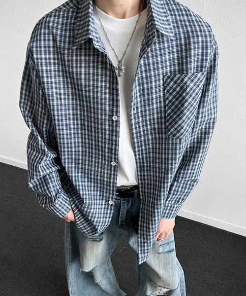 Ressaca（レサーカ） シャツ オーバーサイズレトロチェック柄シャツ