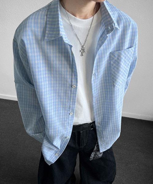 Ressaca（レサーカ） シャツ オーバーサイズレトロチェック柄シャツ
