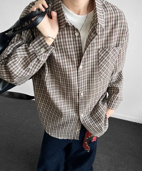 Ressaca（レサーカ） シャツ オーバーサイズレトロチェック柄シャツ