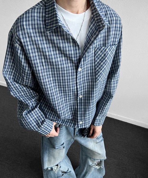 Ressaca（レサーカ） シャツ オーバーサイズレトロチェック柄シャツ