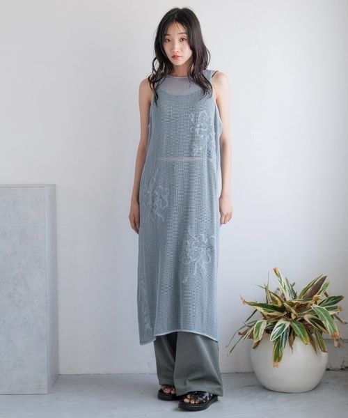「LOWRYS FARM」 スラックス FREE チャコールグレー レディース_画像9