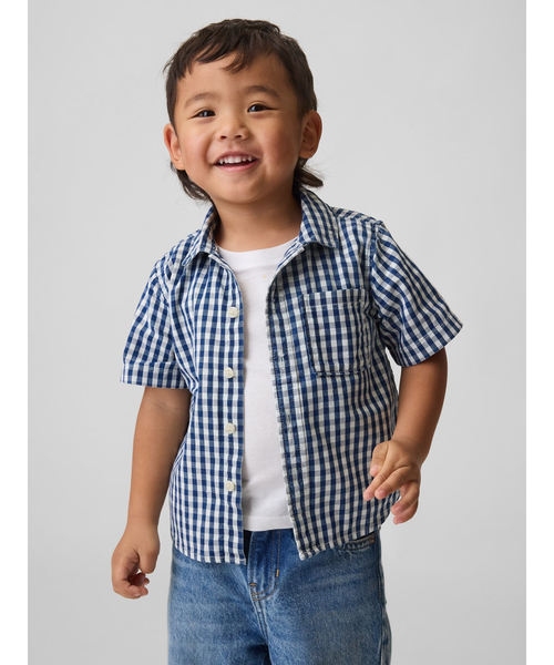 GAP（ギャップ） ブラウス シャツ ギンガムチェック デニム ビッグ 