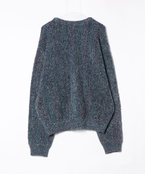 「BEAMS」 ニットカーディガン L ブルー メンズの画像