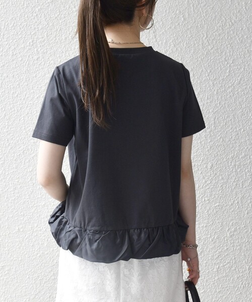 tシャツ SHIPS any:「多機能/洗濯機可能」マルチファンクション ドッキング ヘム コンパクト TEE レディースの画像