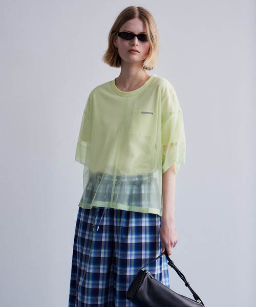 MAISON SPECIAL（メゾンスペシャル） tシャツ 半袖 Sheer Layered T
