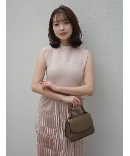 ワンピース 「ZOZO限定カラーあり」コンビプリーツニットドッキングワンピースの画像