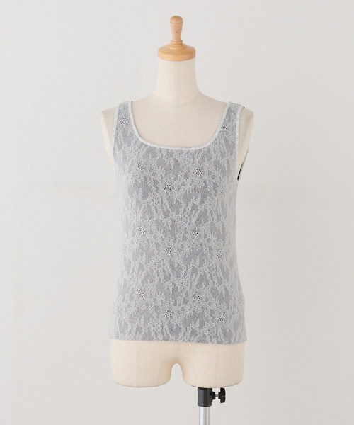 美品☆SLOBE IENA スローブ イエナ☆刺繍レースノースリーブブラウス SLOBE IENA - SLOBE IENA 刺繍レースオフショルブラウスの通販 by