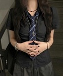 ブラウス シャツ 夏 半袖 「26年春夏新作」...の詳細画像4