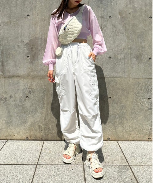 「OLIVE des OLIVE」 カーゴパンツ FREE ブラック レディース_画像2