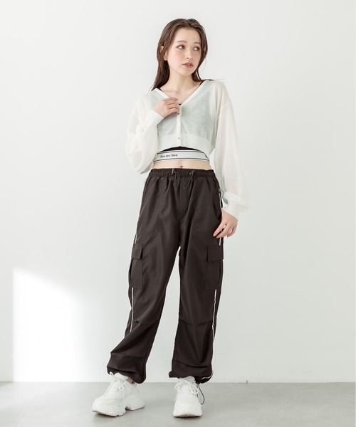「OLIVE des OLIVE」 カーゴパンツ FREE ブラック レディース_画像8