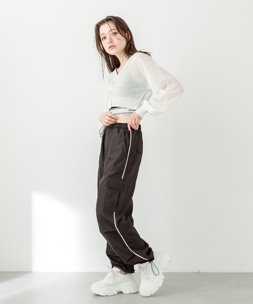 「OLIVE des OLIVE」 カーゴパンツ FREE ブラック レディース_画像9
