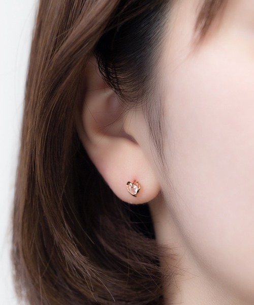 「BLOOM」 ピアス(両耳用) - ピンク レディース_画像2