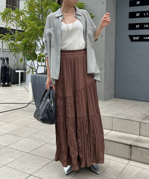 「Jena espace merveilleux」 長袖シャツ FREE グレー レディース_画像2