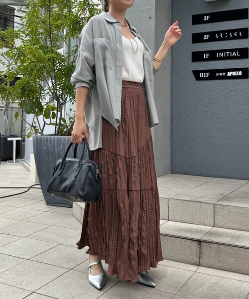 「Jena espace merveilleux」 長袖シャツ FREE グレー レディース_画像3
