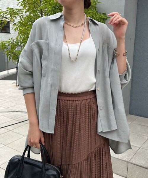「Jena espace merveilleux」 長袖シャツ FREE グレー レディース_画像5