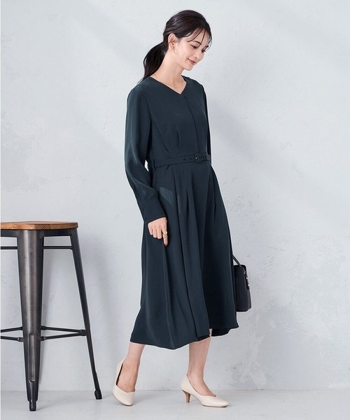 「a.v.v」 長袖ワンピース 38 ベージュ レディース_画像3