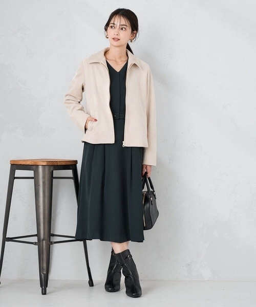「a.v.v」 長袖ワンピース 38 ベージュ レディース_画像6
