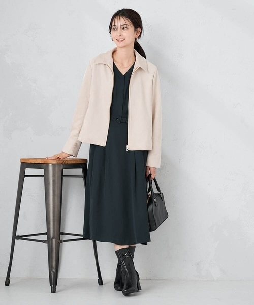 「a.v.v」 長袖ワンピース 38 ベージュ レディース_画像7