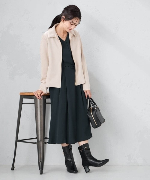 「a.v.v」 長袖ワンピース 38 ベージュ レディース_画像8