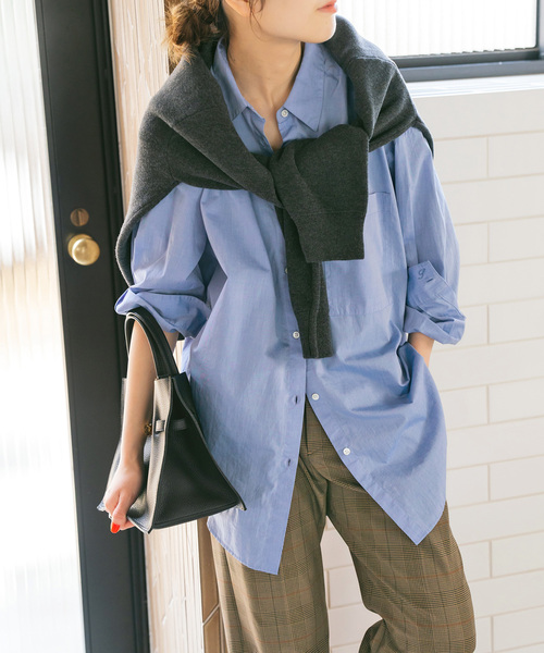 【タグ付き未使用】25AW 50コットンオーバーシャツSpick & Span Spick＆Span（スピック アンド スパン） ブラウス シャツ 「WEB限定