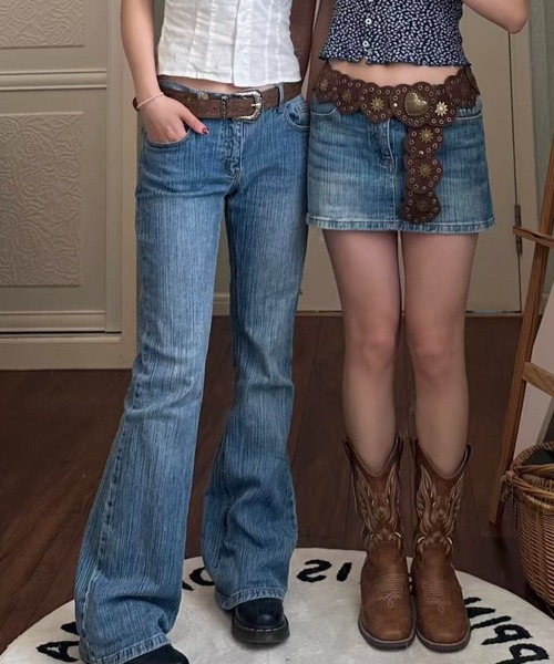 「Lis ardent」 デニムパンツ S サックスブルー レディース_画像9
