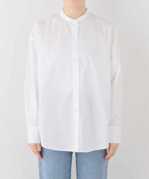 ブラウス シャツ Bennetts Lane shirts/ベネッツレーンシャツ SLOBE別注 バンドカラーシャツ レディース
