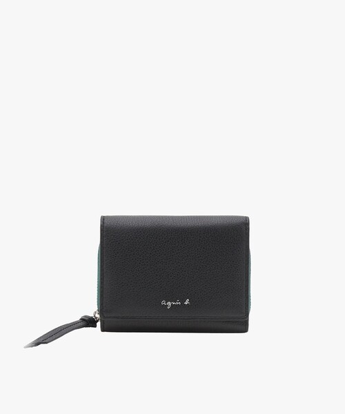 agnes b.（アニエスベー） ミニ 財布 レザー 二つ折りウォレット ”ava
