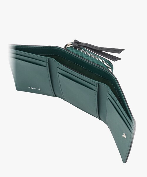 agnes b.（アニエスベー） 財布 レザー 三つ折り ウォレット ”Angele