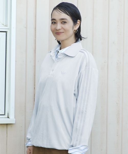 ラス１ 韓国 新品  L ワッフル 白 ポロシャツ アディダス レア adidas（アディダス） ポロシャツ 半袖 adidas WAFFLE JERSEY