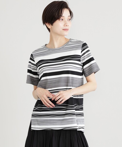 超歓迎されたtシャツ Tシャツ ウォッシャブル ウェーブボーダーtシャツ Tシャツ カットソー レディースファッション ファッション 12 870 Www Jesuitnola Org