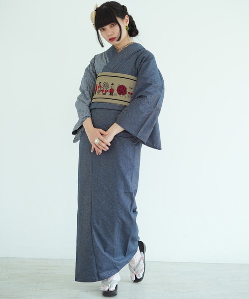 アデリアレトロ×ニコアンティーク　浴衣3点セット　アリス　カバンセット utatane（ウタタネ）の「【アデリアレトロ×ニコアンティーク】浴衣3点