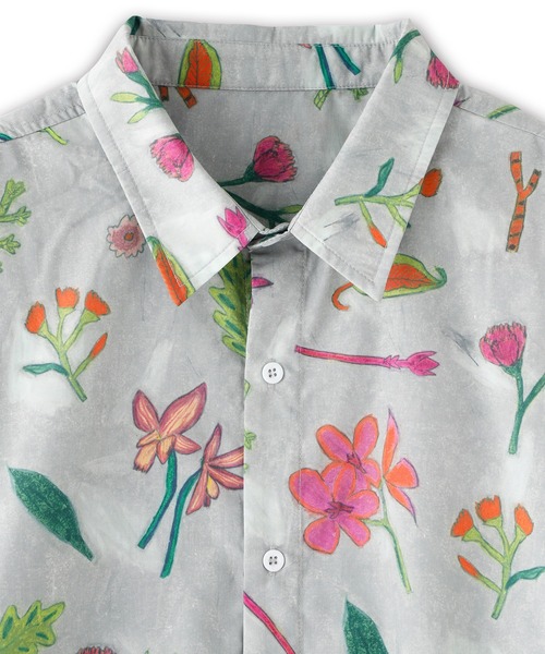 ブラウス シャツ Common Noun/Flower Ran Miyazaki 長袖シャツ レディース メンズ ブラウス シャツ Common Noun/Flower Ran Miyazaki 長袖シャツ