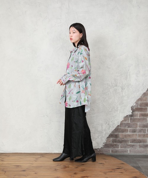 ブラウス シャツ Common Noun/Flower Ran Miyazaki 長袖シャツ レディース メンズ ブラウス シャツ Common Noun/Flower Ran Miyazaki 長袖シャツ