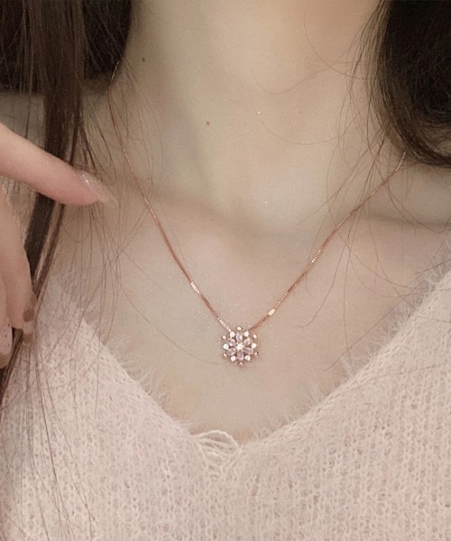 COO+i（クーイ） ネックレス 雪の結晶デザインネックレス レディース