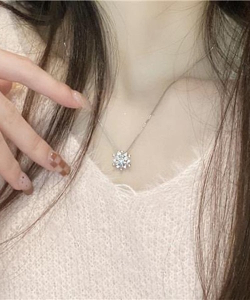 COO+i（クーイ） ネックレス 雪の結晶デザインネックレス レディース