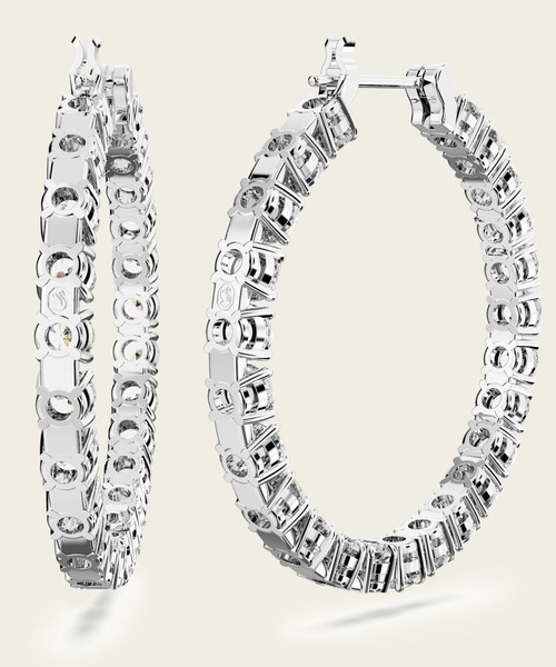 SWAROVSKI ピアス 「公式」「スワロフスキー」Matrix フープ