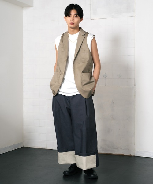 LIMI feu リミ ノースリーブ テーラードジャケット LIMI feu × Lee 20th anniversary collaboration A/W 22 | Yohji
